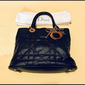 💯Lady DIOR Cannage Coated Canvas Tote (Unused)